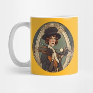 Lady golfer smiling sweetly Mug